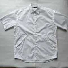 【Lサイズ】GU×UNDERCOVER ジップポケットシャツ 5分袖 白