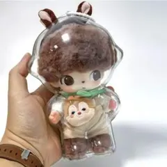 【匿名配送】DIMOO ディズニー ぬいぐるみキーチェーン用 クリアケース