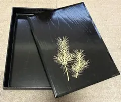 象彦 京漆器 モーニングトレイ 長角盆 黒塗 蒔絵 稲穂 九代 西村彦兵衛