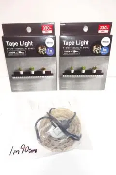 LEDテープライト 3個 ホワイト 1m 2m■コレクションケース デトルフ等に