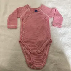 プチバトー　ストライプロンパース