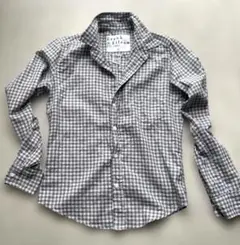 美品 フランク&アイリーン グレー チェック 長袖シャツ コットン M相当 XS