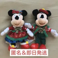 ミッキー　ミニー　ぬいぐるみバッジ　ディズニークリスマス2025