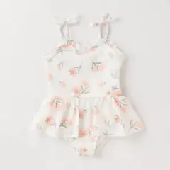 プティマイン　petit main 花柄ペプラム　ワンピース　水着