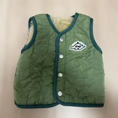 ベビーベスト 70-80 男の子　リバーシブル　冬
