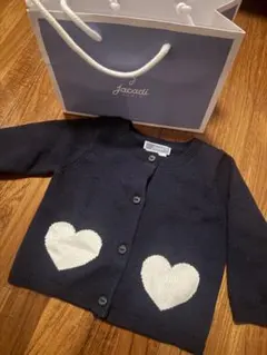 jacadi ネイビー ハートカーディガン　完売品