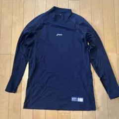 asics 長袖シャツ ネイビー S