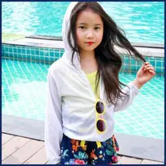 【新品】RainbowBus シースルー カシュクール ホワイト フード 夏用