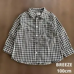 BREEZE ギンガムチェックシャツ 100cm