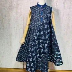 コフオモヤ ワンピース L 絹 古布 母家 着物 創作服 アンティーク 