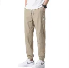 【大人気】 ジョガーパンツ メンズ カーゴ パンツ 4XL ベージュ 速乾