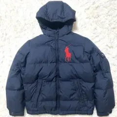 ポロラルフローレン ネイビー ダウンジャケット150cm ビッグポニー