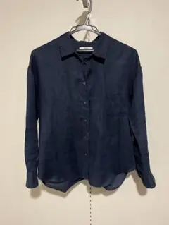 UNIQLO ネイビー 長袖シャツ Sサイズ