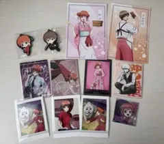 銀時　沖田総悟　神楽 ポストカード　カード　ラバーマスコットまとめ売り