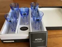 【新品未使用】HOYA クリスタル ブルーグラス 5個セット