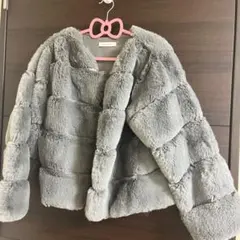 MINAGRAM グレー 毛皮コートのサムネイル