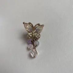 アナスイ　ピンブローチ　蝶　ラインストーン