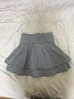 GRL インパン裏地付き千鳥柄フレアミニスカート