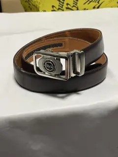 【美品】BVLG ベルト メンズ レザー 自動バックル式 茶色 ブラウン