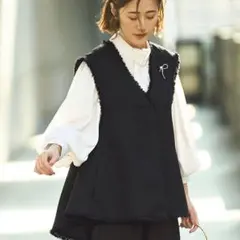 RUIRUE BOUTIQUE ツイードジレ 3点 セットアップ ブラック