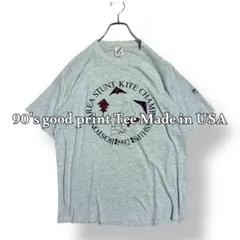 90s 【USA製】両面プリント ヴィンテージ 競技Tシャツ XL グレー