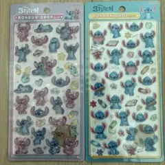 ボンボンドロップシール　ディズニー　2種　スティッチ　エンジェル