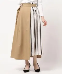 ストライププリーツスカート　ページボーイ
