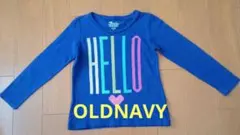 OLD NAVY 女の子 ネイビー長袖カットソー 110cm