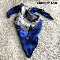 【✨希少】クリスチャンディオール シルクスカーフ 大判 バラてんとう虫 金金具