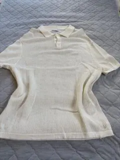 新品未使用】ZARA ザラ アイボリー ストライプ ポロシャツ L - メルカリ