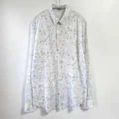 19aw HERMES エルメス ドラゴン ホース 総柄シャツ ホワイト