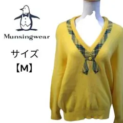 マンシングウェア ゴルフウェア セーター ニット Vネック 刺繍ロゴ ゴルフ M