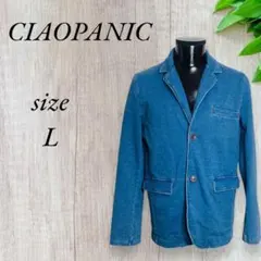 チャオパニック デニム調 ジャケット カジュアル ブルー 777