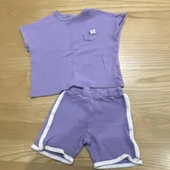 BREEZE キッズ パジャマ セットアップ パープル 120cmのサムネイル