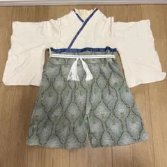 ゆ*い様 美品　スウィートマミー　袴　ロンパース　グリーン　ダマスク　オーガニッ