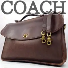 オールドコーチ ブラウンレザー ビジネスバッグ オールドコーチ COACH 2WAY ビジネスバッグ フルグレインレザー A4収納
