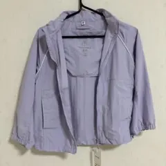 UNIQLO ユニクロ　ポケッタブルUVカットパーカー　120 パープル系