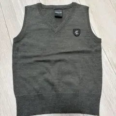 COMME CA ISM グレー Vネックベスト 110
