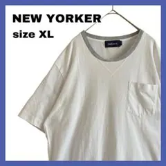 最終値下げ✨ ニューヨーカー Tシャツ メンズ XL 半袖 シンプル 白 グレー