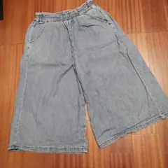 女の子用150cm デニム風パンツ　着丈60cm 綿100%