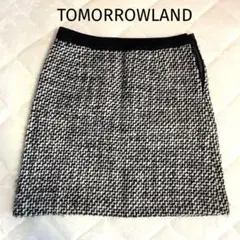 【美品】白黒ツイードタイトスカート
