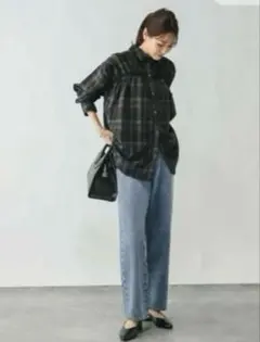 新品タグ付！グローバルワーク GOODデニムストレートパンツ　M