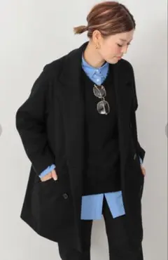 Deuxieme Classe Short Double コート(BLACK）