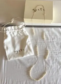 アガット　agete ロングパールネックレス