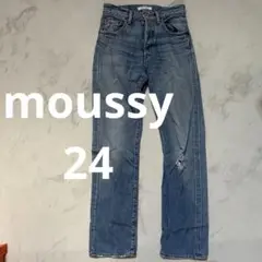 moussy ストレートデニム 24 インチ　ブルー　デニム
