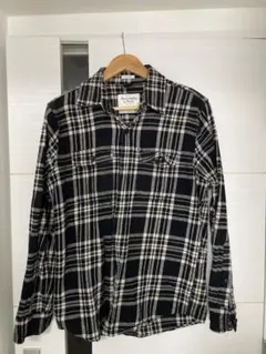 Abercrombie & Fitch 長袖シャツ S ネイビー/チェック