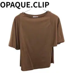 OPAQUE.CLIP ブラウン 半袖Tシャツ ゆったり カジュアル 夏