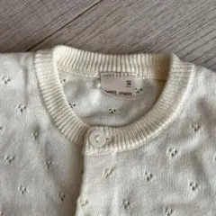 petit main アイボリー カーディガン 80