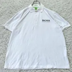 BOSS HUGO BOSS 両面 ビッグロゴ 大きめサイズポロシャツ ホワイトのサムネイル