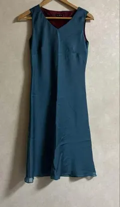 再値下げしました❣️ 美品　青のノースリーブロングワンピース　9号